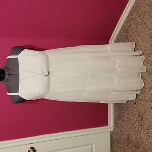 Maxi Chiffon And Lurex Tiered Dress